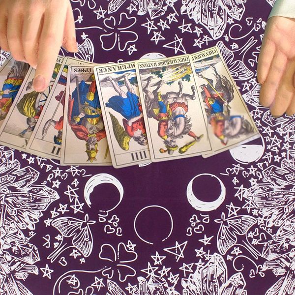 

thick tarot cards cloth board altar tarot tablecloth with cloth storage bag for tarot enthusiasts psychological counselors magic