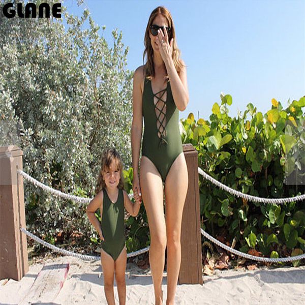 

family matching swimsuits monokini summer mother daughter one-piece swimsuit swimwear family bikini bathing one piece beachwear