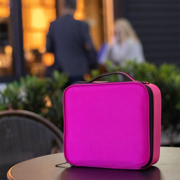 

multi-functional bag and portable web celebrity simple makeup box professional hand makeup artist travel with ivurx, Red;black