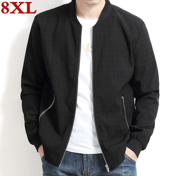 

2019 plus size 8xl 7xl 6xl spring new men's bomber zipper jacket male casual streetwear hip hop slim fit pilot coat men clothing, Black;brown