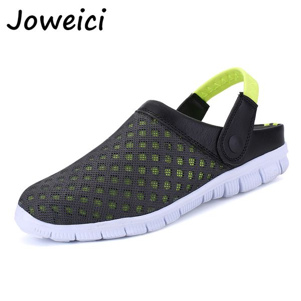 

summer outdoor slipper beach shoes for men/women breathable mesh hollow out sandals slippers couples casual shoes plus, Black