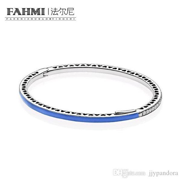 

fahmi 100% 925 sterling silver original authentic 590537en82 charm basic bracelet suitable diy beaded women jewelry, Black