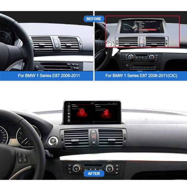 

car multimedia player gps navigation for 1 series e81 e82 e87 e88 2004-2011 radio px6 processor six cores android 9.0 screen car dvd