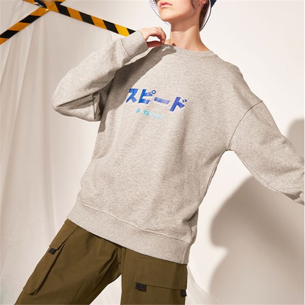 

оптовая street style мужские женские свитера дизайнерский бренд японский письмо печати o-образным вырезом пуловер sweatershirts осень беспла, Black