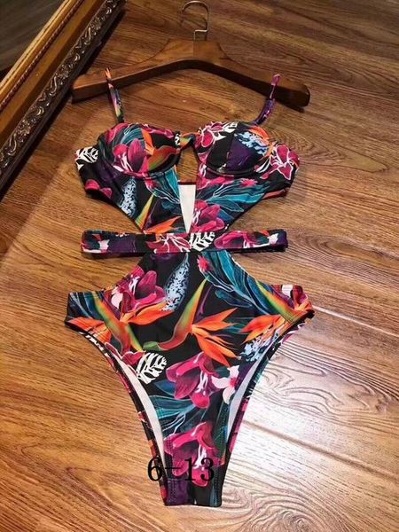 

2020 women black red orange green flower one-piece swimsuit fashion swimsuit size s-xl available, Silver