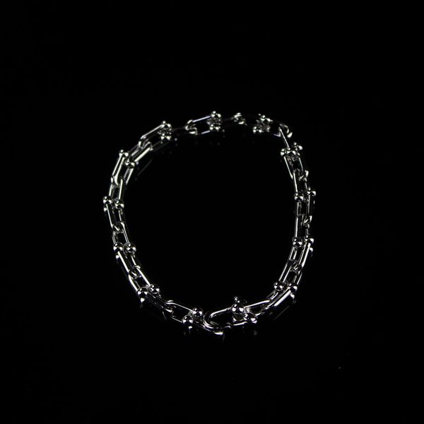 

women titanium 14k gold bracelet u design punk hardwear series bracelet womens party bracelets valentines day charms gift fine jewelry, Golden;silver