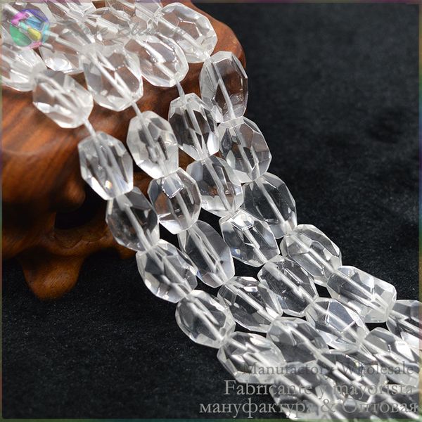 

quality grade a natural quartz faceted nugget beads 12x16-13x18mm 22~25beads/strand