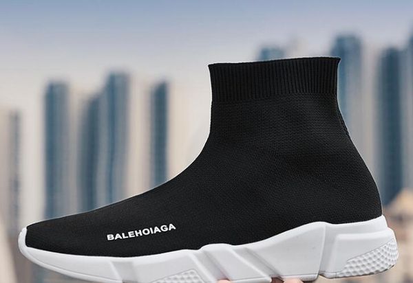 

2018 luxury Speed sock high quality Speed Trainer casual shoes for men and women shoes Speed stretch-knit shoes Mid sneakers size with box
