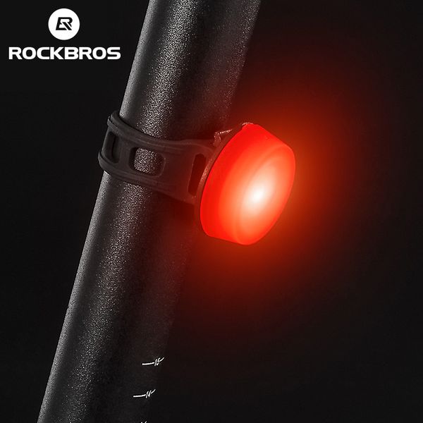 

rockbros bicycle tail light bike rear light taillight night riding safety warning helmet lights cycling accessory