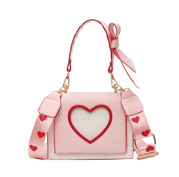 

lady handbag with heart women sweet shoulder bags crossbody bag