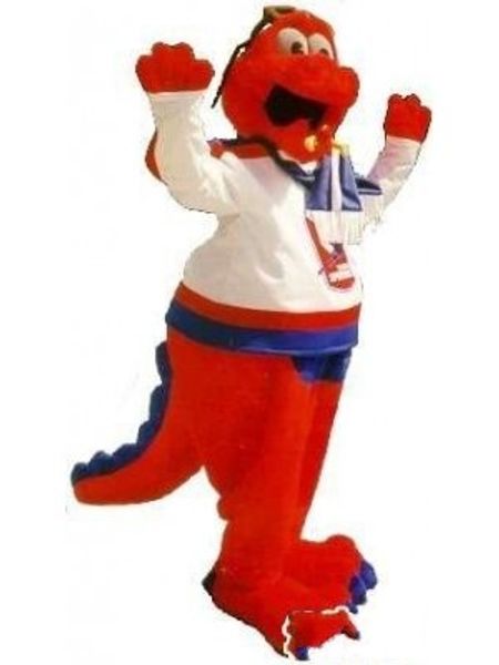 

custom red dragon mascot costume character costume size ing, Red;yellow