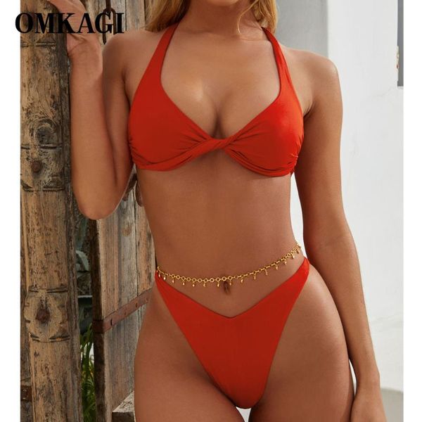 

bikinis set omkagi brand bikini swimsuit swimwear women swimming bathing suit push up beachwear maillot de bain femme 2021