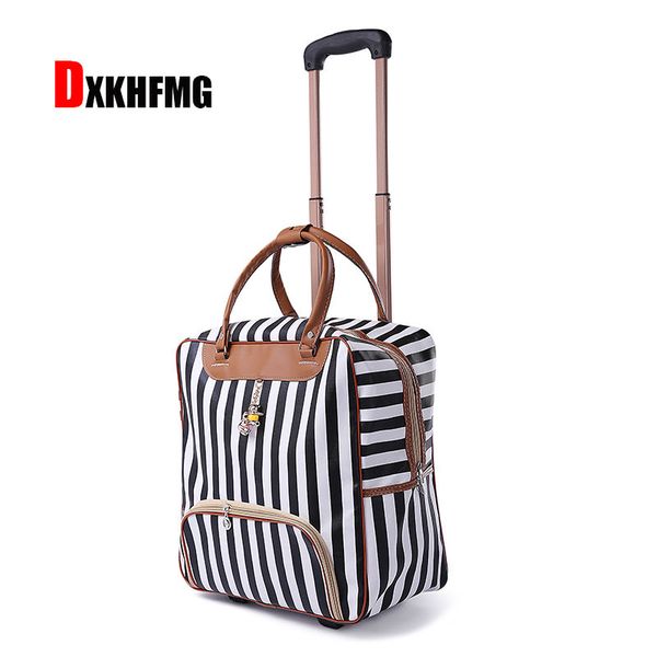 

new fashion women trolley luggage rolling suitcase brand rolling designer duffle case travel bag on wheels luggage suitcase