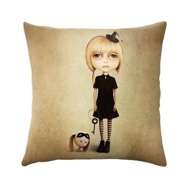 

cushion cover halloween letter print pillow case pumpkin girl cushion cover seat sofa waist throw pillowcases home decor