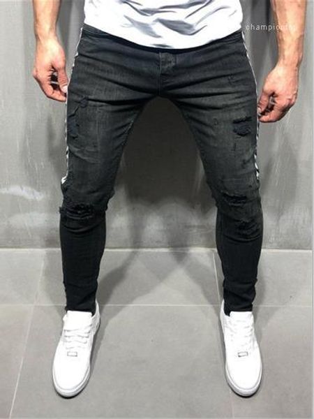 

designer jeans spring summer hiphop skateboard long pencil pants homme fashion hombres, Blue