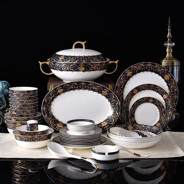 

royal european luxury ceramic houseware fine bone china dinnerware set for l