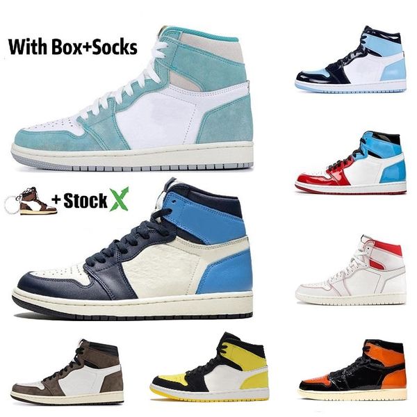 

stock x 1 high travis scottss low fearless obsidian mens basketball shoes spiderman unc 1s gold bred toe women designer sneakers