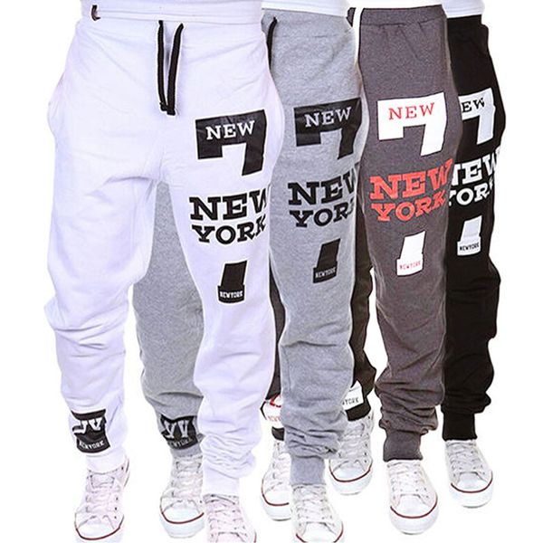 

men jogger dance sportwear baggy casual pants trousers sweatpants dulcet cool, Black