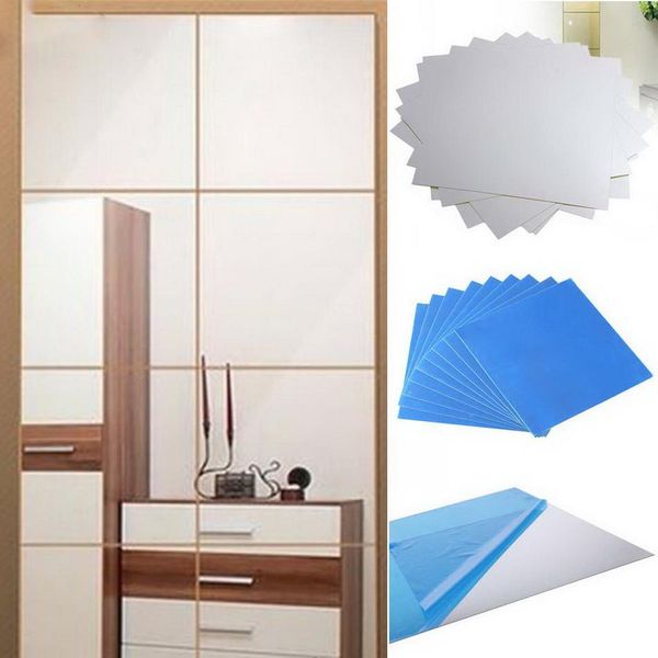 

stickers mosaic decal mirror square decorations wall paper 3d wallpaper home decor