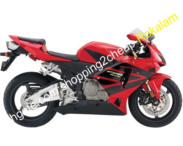 

for honda cowling motorcycle cbr600rr f5 cbr 600 rr 05 06 cbr600 600rr bodywork abs fairing kit red black 2005 2006 (injection molding)
