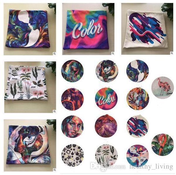 

flamingo pillowcase cotton linen flower pillow case stars abstract 45*45cm pillow covers home office decoration 222