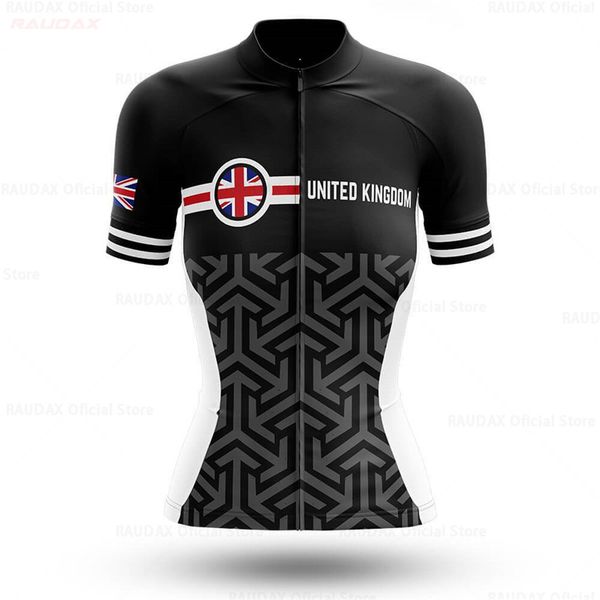 

2020 british women's cycling sweatshirt,mountain cycling t-shirt,summer black short sleeve short sleeve jersey equipment, Black;red