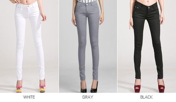 

women denim jeans women designer pants female denim candy color donna stretch bottoms feminino skinny pants for women trousers 2019, Blue