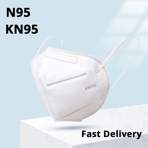 

fda certification kn95 mask reusable mask protective mouth face masks 99% filtration anti-dust white dhl shiping 50pcs/box folding