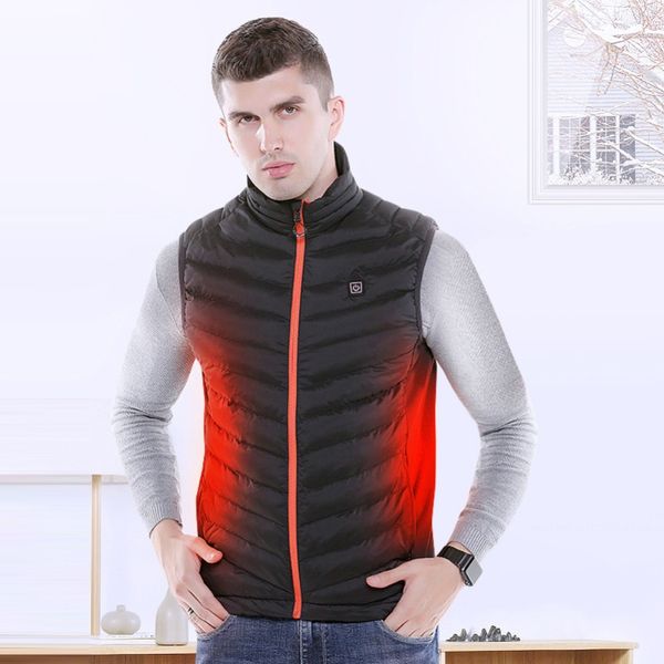 

men woman heated vest winter electric usb heating jacket for outdoor camping hunting fishing thermal ski hiking vests, Gray;blue