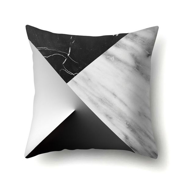 

геометрическая мраморный 3d печатный подушка обложка розовый черный наволочки 45 * 45 nordic украшение автомобилей диван cushions pillowcove
