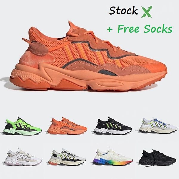 

stock x running shoes pride 3m reflective xeno ozweego shoes neon green red yellow 500 chaussure trainers outdoor sports sneakers 36-45