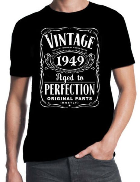 

70th birthday vintage aged to perfection 1949 70 years old gift present t shirt brand clothing men active shorts t shirts, White;black