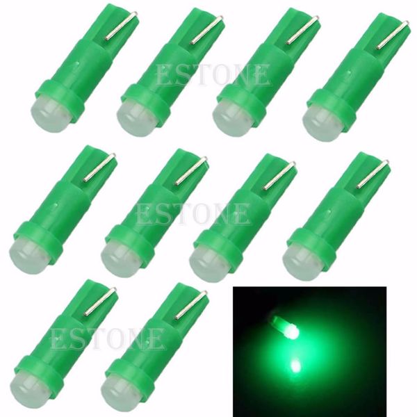 

10 pcs set t5 1 cob led dashboard licence plate speed wedge light car bulb