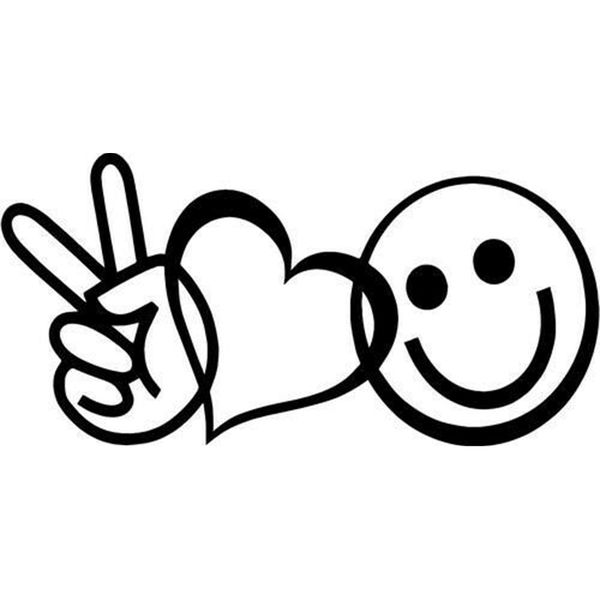 

16*7.9cm peace love happiness home decor car truck window decal sticker vinyl hobby car bumper sticker