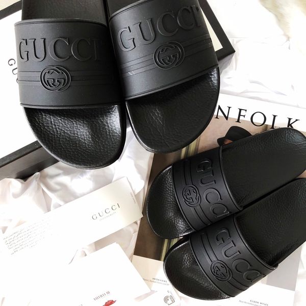 

women jelly transparent pvc sandals slippers rubber slide sandal floral brocade gear bottoms flip flops striped beach with box dustbag, Black