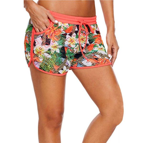 

ladies beach pants loose lace printed lace boxer women's summer beach shorts swimsuit swimwear for women