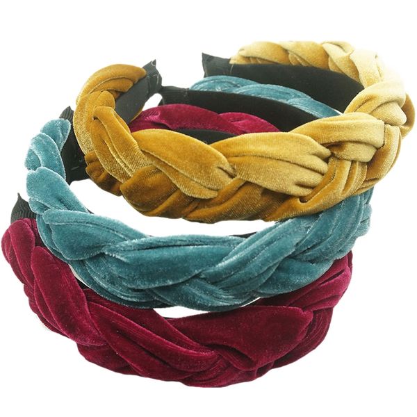 2019 Women Suede Braids Hair Band Spanish Retro Style