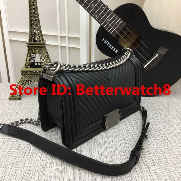 

Famous women Lambskin gold/Silver Chains handbag V genuine leather 25cm high quality New Hot sale 67086 shoulder bags totes Wallets @14