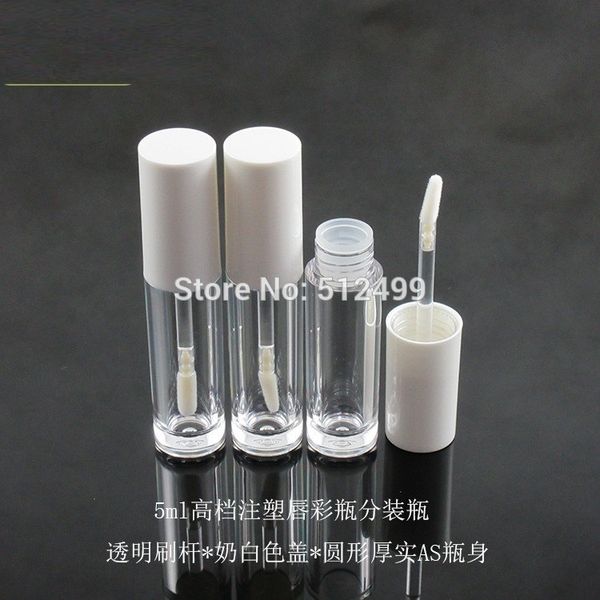 

packing bottles 10/30/50/100pcs 5ml empty makeup diy lip gloss bottle white cover liquid eyeliner tube eyelash growth labial glair