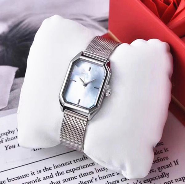 

лучшие моды женщина часы часы лучший подарок silver / розовое золото роскошные наручные часы relogio feminino квадратный циферблат nice free, Slivery;brown