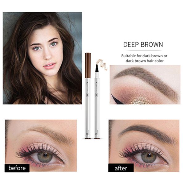 

pudaier natural color long-lasting makeup eyebrow pencil brow gel tattooing pen waterproof microblading eyebrow shades pro tint