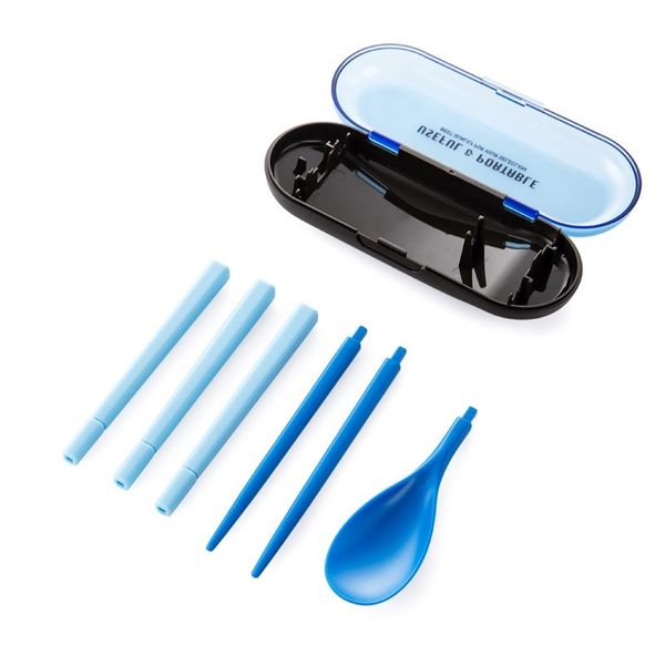 

1 set portable tableware folding foldable spoon fork chopsticks set cutlery outdoor products 4 colors
