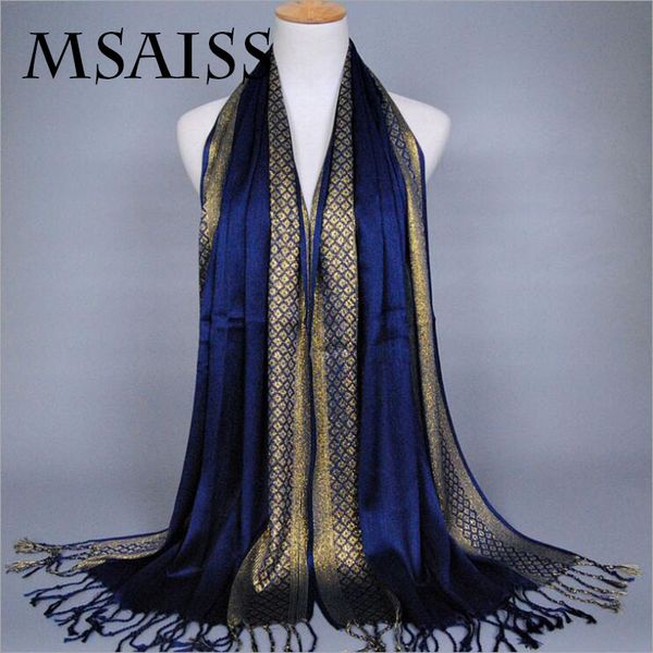 

msaiss spring ladies' scarf 180*60cm gold thread scarf sequined muslim