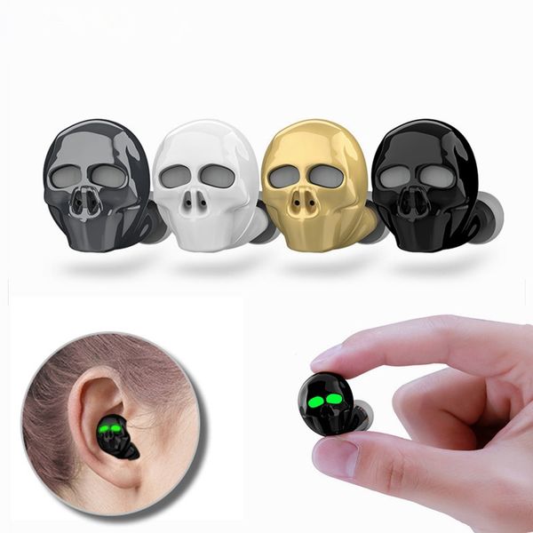 

2019 новый череп bluetooth-гарнитура с микрофоном и шумоподавлением привет-fi громкая связь бас стерео мини микро-вкладыши