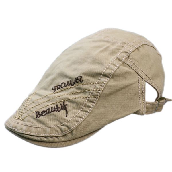 

winfox black khaki newsboy french beret hats for men inscriptions letter embroidery male beret homme vintage flat peaked cap, Blue;gray