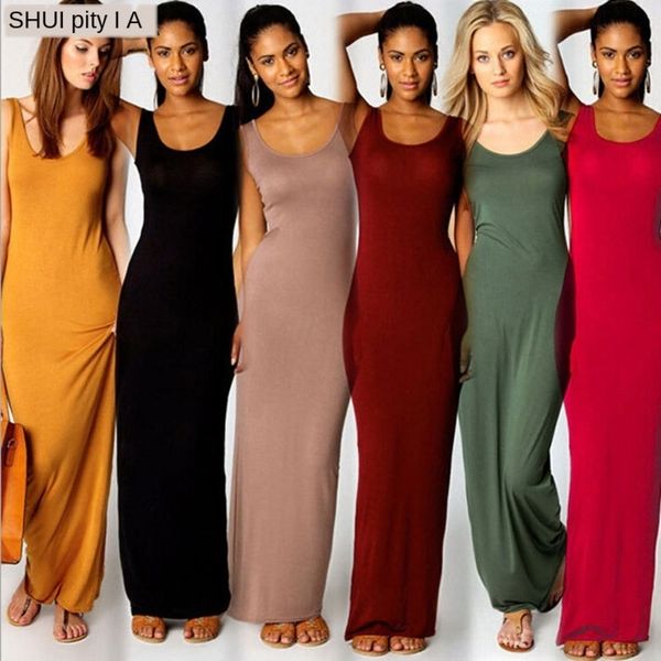 

womens designer 21-color 6-yard elegant vest dresshoh0, Black;gray