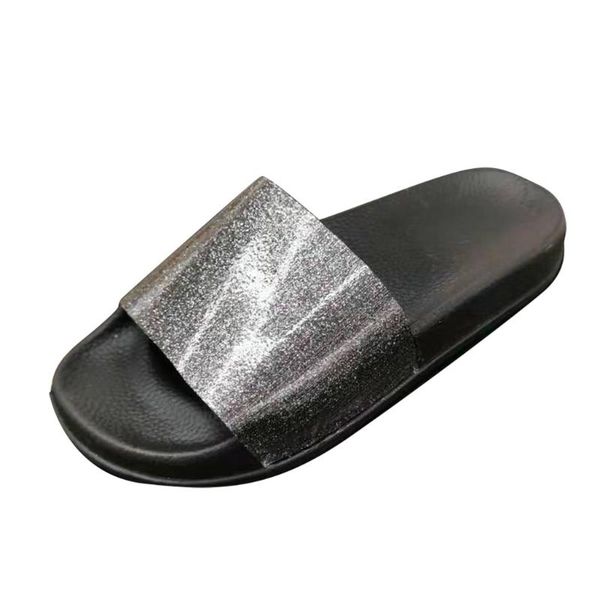 

summer women sandals non-slip sequins shoes woman casual sandals soft flat-bottomed beach slippers shoes sandalia feminina, Black