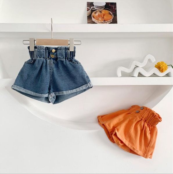

2020 new girls denim shorts summer fashion girls shorts 2-7t ho428, Black
