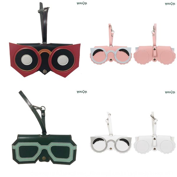 

leather pendant sun sun clip portable anti-pressure glasses bag pendant oblique sunglasses bag