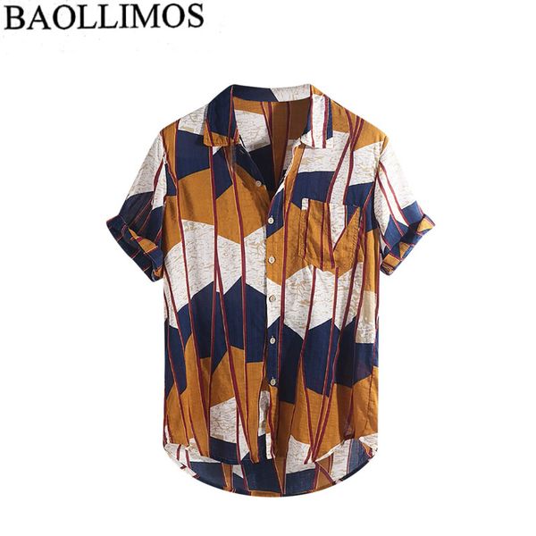 

men multi color lump chest pocket short sleeve round hem loose shirts blouse men shirt 2019 summer new arrivals shirt, White;black